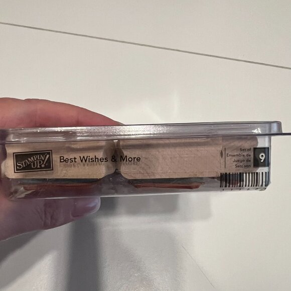 STAMPIN’ UP! “Best Wishes & More” Stamp Set (9-Piece) MOUNTED‎ - Picture 2 of 4